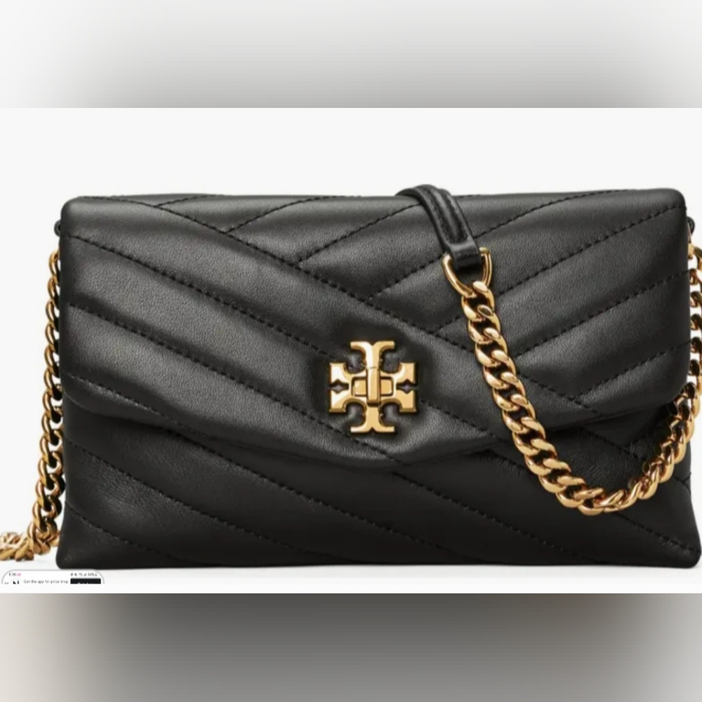 Tory Burch Kira Cheveron Wallet on a chain